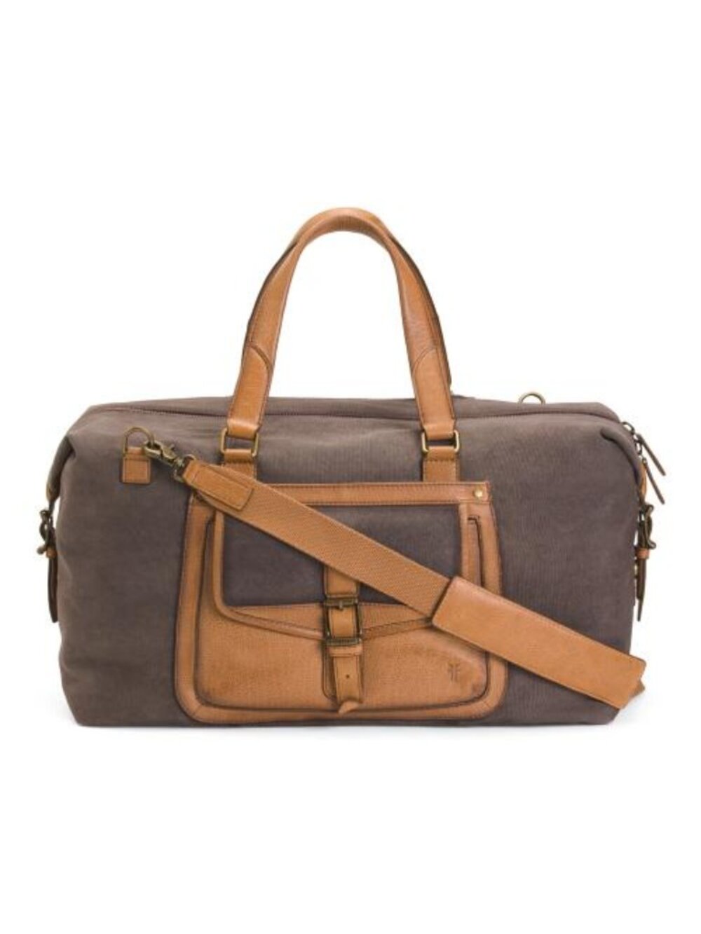 FRYE Canvas Denver Weekender With Leather Trim